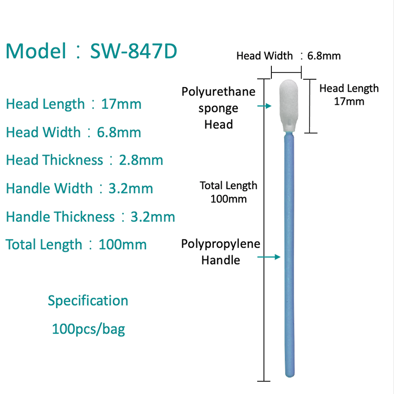 SW-847D Swab Swab Spúinse Solúbtha Beag
